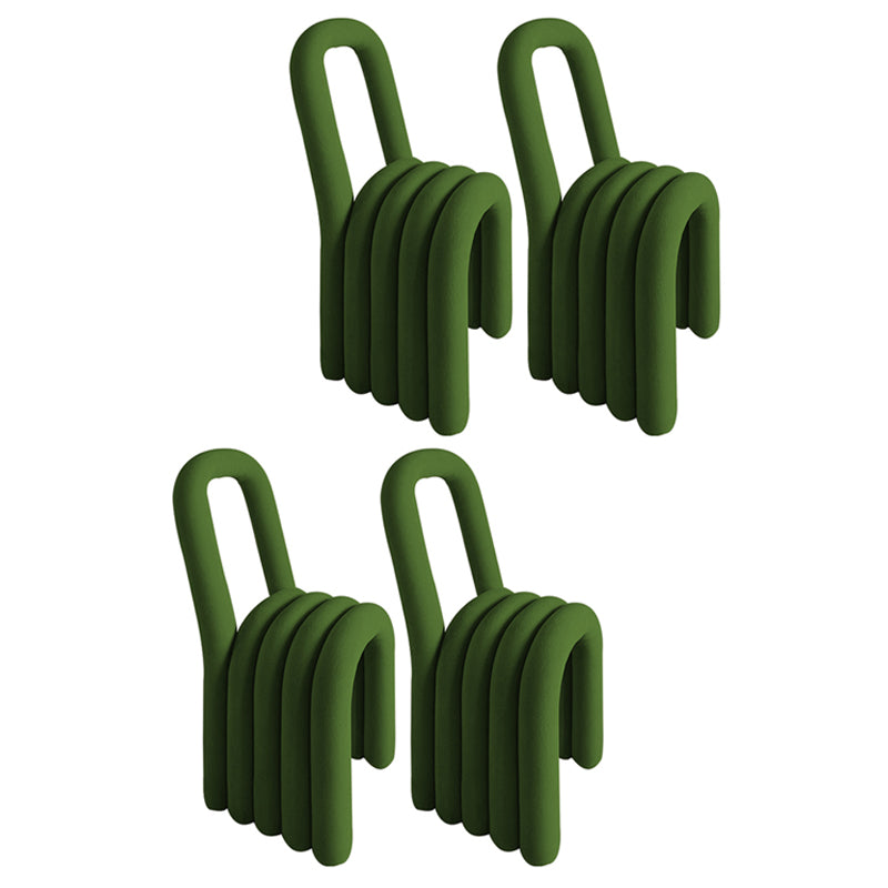 Contemporary Velvet Armless Dining Chair Metal Dining Room Chairs for Home Use Olive Green 4 Piece Set Clearhalo ' kitchen&dining_furn' 'Dining Chairs' 'Dining Tables & Seating' 'dining_chair' 'furn' 'furn_dining_chair' 'Furniture' 'furniture_dining_chair' 'Kitchen & Dining Furniture' 'kitchen' 4523966