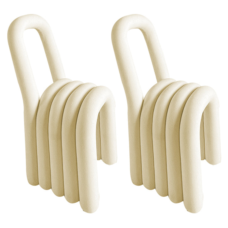 Contemporary Velvet Armless Dining Chair Metal Dining Room Chairs for Home Use Beige 2 Piece Set Clearhalo ' kitchen&dining_furn' 'Dining Chairs' 'Dining Tables & Seating' 'dining_chair' 'furn' 'furn_dining_chair' 'Furniture' 'furniture_dining_chair' 'Kitchen & Dining Furniture' 'kitchen' 4523974