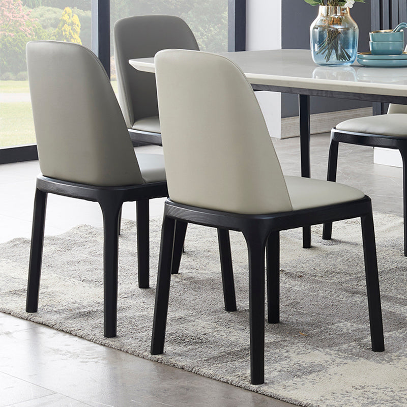 Modern Style Dining Chairs Kitchen Dining Armless Side Chairs with Wooden Legs Clearhalo ' kitchen&dining_furn' 'Dining Chairs' 'Dining Tables & Seating' 'dining_chair' 'furn' 'furn_dining_chair' 'Furniture' 'furniture_dining_chair' 'Kitchen & Dining Furniture' 'kitchen' 4523977
