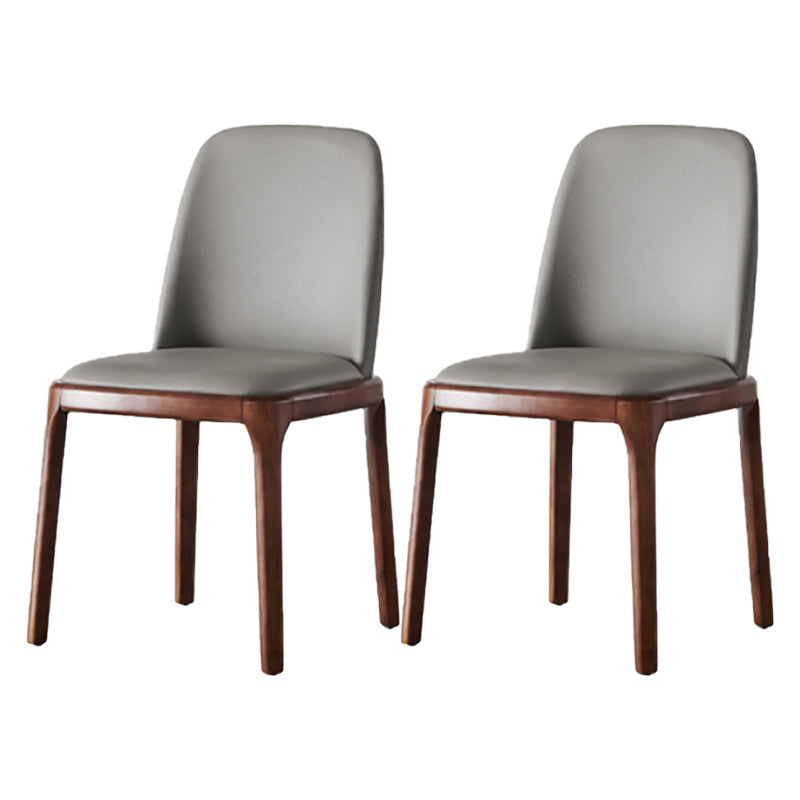 Modern Style Dining Chairs Kitchen Dining Armless Side Chairs with Wooden Legs Cream Gray 2 Piece Set Clearhalo ' kitchen&dining_furn' 'Dining Chairs' 'Dining Tables & Seating' 'dining_chair' 'furn' 'furn_dining_chair' 'Furniture' 'furniture_dining_chair' 'Kitchen & Dining Furniture' 'kitchen' 4523978