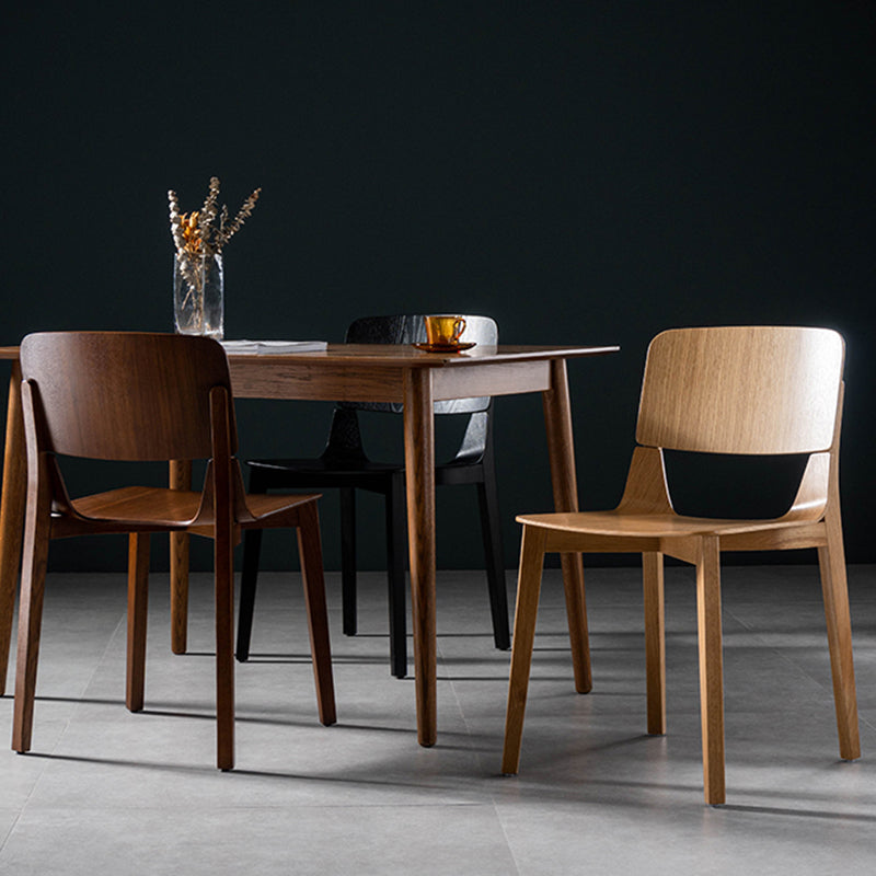 Modern Wood Dining Chair Open Back Dining Armless Side Chairs for Home Clearhalo ' kitchen&dining_furn' 'Dining Chairs' 'Dining Tables & Seating' 'dining_chair' 'furn' 'furn_dining_chair' 'Furniture' 'furniture_dining_chair' 'Kitchen & Dining Furniture' 'kitchen' 4523997