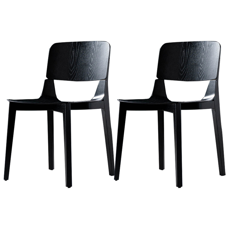 Modern Wood Dining Chair Open Back Dining Armless Side Chairs for Home Black 2 Piece Set Clearhalo ' kitchen&dining_furn' 'Dining Chairs' 'Dining Tables & Seating' 'dining_chair' 'furn' 'furn_dining_chair' 'Furniture' 'furniture_dining_chair' 'Kitchen & Dining Furniture' 'kitchen' 4524002