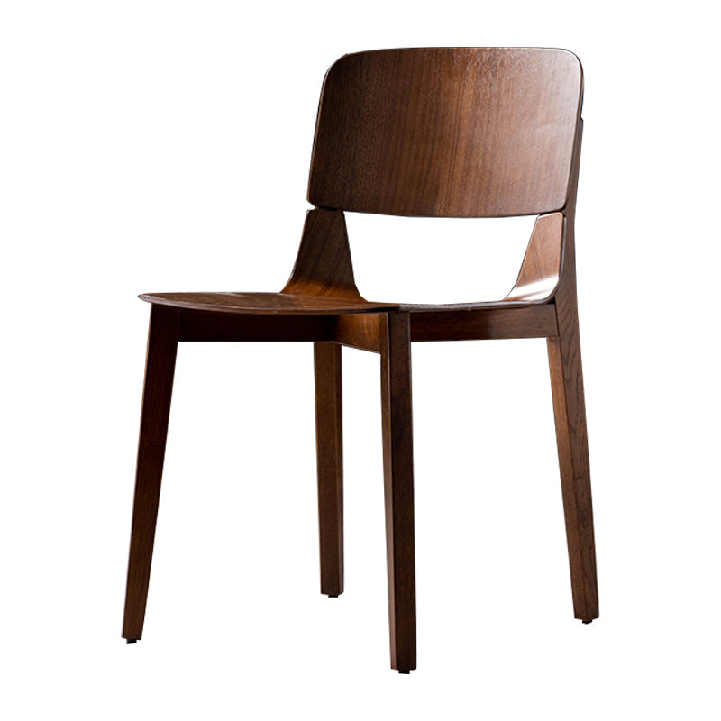 Modern Wood Dining Chair Open Back Dining Armless Side Chairs for Home Walnut 1 Piece Clearhalo ' kitchen&dining_furn' 'Dining Chairs' 'Dining Tables & Seating' 'dining_chair' 'furn' 'furn_dining_chair' 'Furniture' 'furniture_dining_chair' 'Kitchen & Dining Furniture' 'kitchen' 4524005