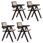 Contemporary Dining Arm Chair Matte Finish Solid Wood Open Back Chair Black 4 Piece Set Clearhalo ' kitchen&dining_furn' 'Dining Chairs' 'Dining Tables & Seating' 'dining_chair' 'furn' 'furn_dining_chair' 'Furniture' 'furniture_dining_chair' 'Kitchen & Dining Furniture' 'kitchen' 4524019