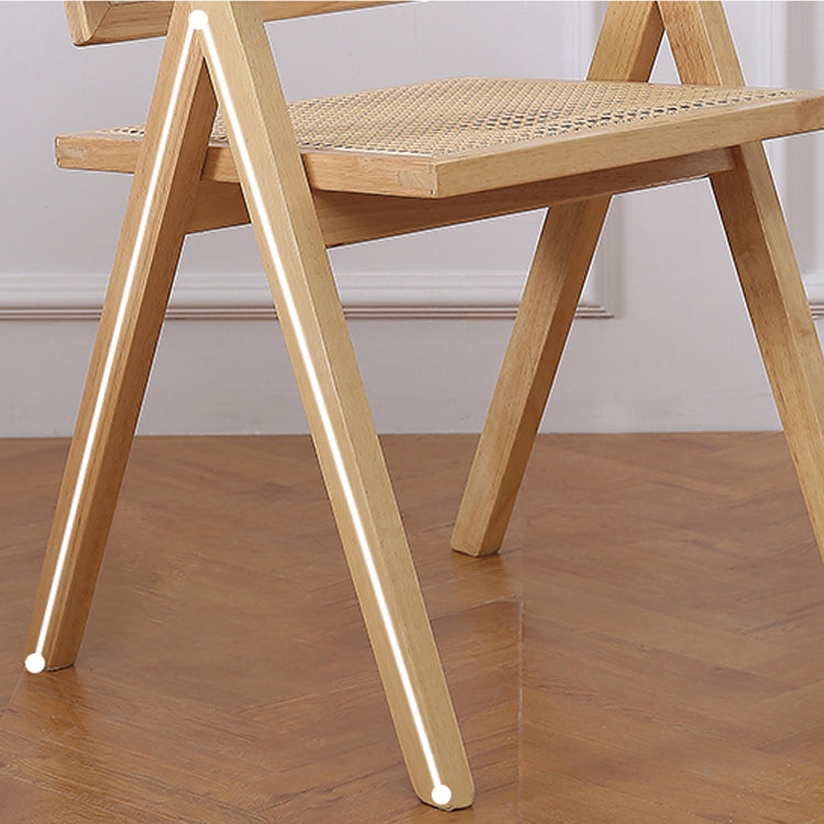 Contemporary Dining Arm Chair Matte Finish Solid Wood Open Back Chair Clearhalo ' kitchen&dining_furn' 'Dining Chairs' 'Dining Tables & Seating' 'dining_chair' 'furn' 'furn_dining_chair' 'Furniture' 'furniture_dining_chair' 'Kitchen & Dining Furniture' 'kitchen' 4524025