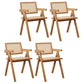Contemporary Dining Arm Chair Matte Finish Solid Wood Open Back Chair Tan 4 Piece Set Clearhalo ' kitchen&dining_furn' 'Dining Chairs' 'Dining Tables & Seating' 'dining_chair' 'furn' 'furn_dining_chair' 'Furniture' 'furniture_dining_chair' 'Kitchen & Dining Furniture' 'kitchen' 4524026