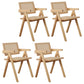 Contemporary Dining Arm Chair Matte Finish Solid Wood Open Back Chair Natural 4 Piece Set Clearhalo ' kitchen&dining_furn' 'Dining Chairs' 'Dining Tables & Seating' 'dining_chair' 'furn' 'furn_dining_chair' 'Furniture' 'furniture_dining_chair' 'Kitchen & Dining Furniture' 'kitchen' 4524031