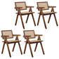 Contemporary Dining Arm Chair Matte Finish Solid Wood Open Back Chair Walnut 4 Piece Set Clearhalo ' kitchen&dining_furn' 'Dining Chairs' 'Dining Tables & Seating' 'dining_chair' 'furn' 'furn_dining_chair' 'Furniture' 'furniture_dining_chair' 'Kitchen & Dining Furniture' 'kitchen' 4524037