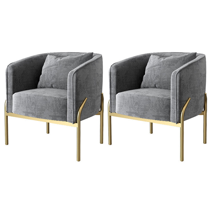 Nordic Style Metal Dining Room Chair Armless Upholstered Side Chairs for Home Use Grey 2 Piece Set Clearhalo ' kitchen&dining_furn' 'Dining Chairs' 'Dining Tables & Seating' 'dining_chair' 'furn' 'furn_dining_chair' 'Furniture' 'furniture_dining_chair' 'Kitchen & Dining Furniture' 'kitchen' 4524044