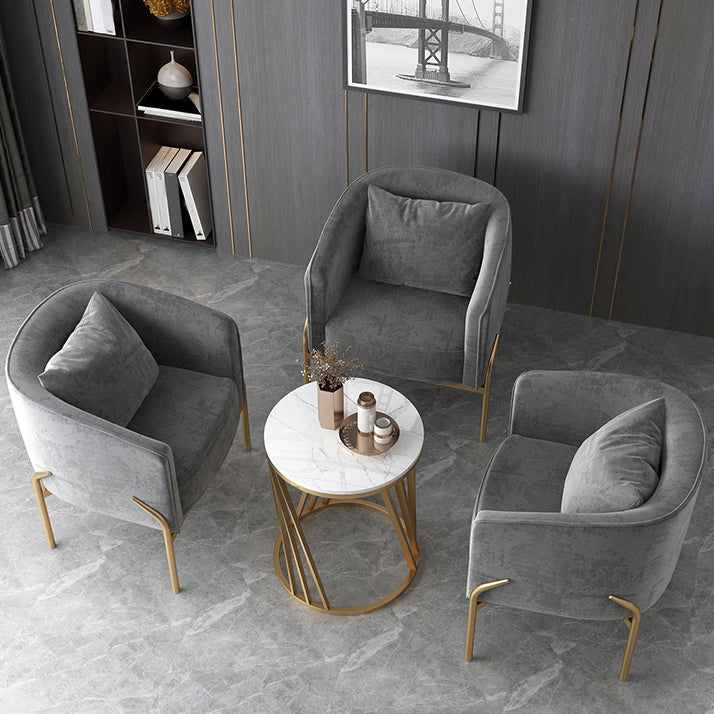 Nordic Style Metal Dining Room Chair Armless Upholstered Side Chairs for Home Use Clearhalo ' kitchen&dining_furn' 'Dining Chairs' 'Dining Tables & Seating' 'dining_chair' 'furn' 'furn_dining_chair' 'Furniture' 'furniture_dining_chair' 'Kitchen & Dining Furniture' 'kitchen' 4524045