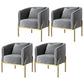 Nordic Style Metal Dining Room Chair Armless Upholstered Side Chairs for Home Use Grey 4 Piece Set Clearhalo ' kitchen&dining_furn' 'Dining Chairs' 'Dining Tables & Seating' 'dining_chair' 'furn' 'furn_dining_chair' 'Furniture' 'furniture_dining_chair' 'Kitchen & Dining Furniture' 'kitchen' 4524047