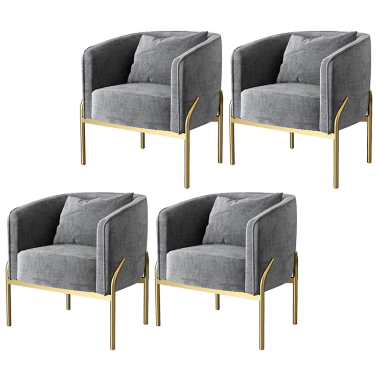 Nordic Style Metal Dining Room Chair Armless Upholstered Side Chairs for Home Use Grey 4 Piece Set Clearhalo ' kitchen&dining_furn' 'Dining Chairs' 'Dining Tables & Seating' 'dining_chair' 'furn' 'furn_dining_chair' 'Furniture' 'furniture_dining_chair' 'Kitchen & Dining Furniture' 'kitchen' 4524047