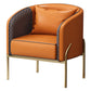 Nordic Style Metal Dining Room Chair Armless Upholstered Side Chairs for Home Use Orange 1 Piece Clearhalo ' kitchen&dining_furn' 'Dining Chairs' 'Dining Tables & Seating' 'dining_chair' 'furn' 'furn_dining_chair' 'Furniture' 'furniture_dining_chair' 'Kitchen & Dining Furniture' 'kitchen' 4524048