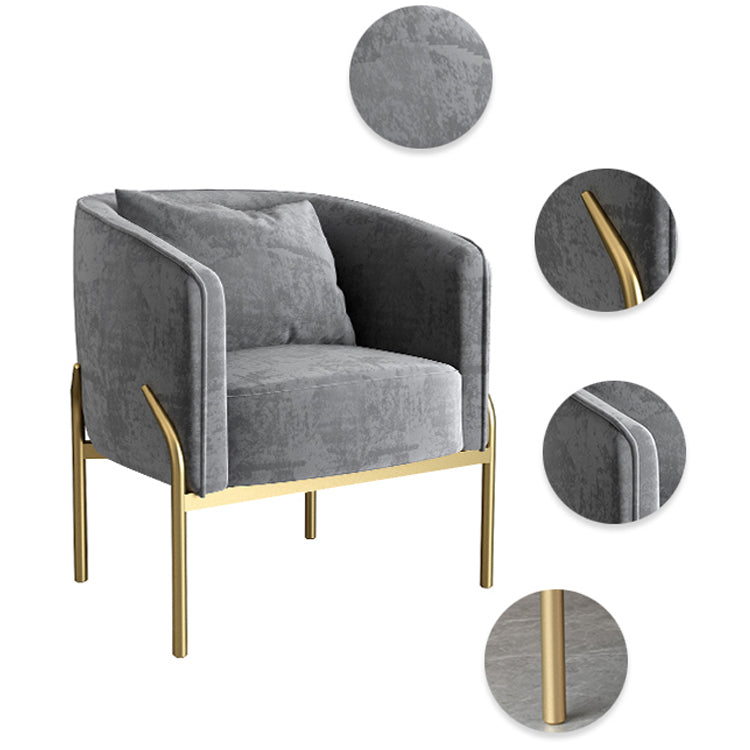 Nordic Style Metal Dining Room Chair Armless Upholstered Side Chairs for Home Use Clearhalo ' kitchen&dining_furn' 'Dining Chairs' 'Dining Tables & Seating' 'dining_chair' 'furn' 'furn_dining_chair' 'Furniture' 'furniture_dining_chair' 'Kitchen & Dining Furniture' 'kitchen' 4524054