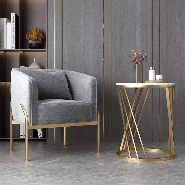 Nordic Style Metal Dining Room Chair Armless Upholstered Side Chairs for Home Use Clearhalo ' kitchen&dining_furn' 'Dining Chairs' 'Dining Tables & Seating' 'dining_chair' 'furn' 'furn_dining_chair' 'Furniture' 'furniture_dining_chair' 'Kitchen & Dining Furniture' 'kitchen' 4524059