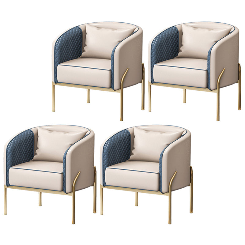 Nordic Style Metal Dining Room Chair Armless Upholstered Side Chairs for Home Use Coffee 4 Piece Set Clearhalo ' kitchen&dining_furn' 'Dining Chairs' 'Dining Tables & Seating' 'dining_chair' 'furn' 'furn_dining_chair' 'Furniture' 'furniture_dining_chair' 'Kitchen & Dining Furniture' 'kitchen' 4524064