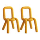 Designer Style Velvet Curved Side Chair Matte Finish Open Back Dining Chair Yellow 2 Piece Set Clearhalo ' kitchen&dining_furn' 'Dining Chairs' 'Dining Tables & Seating' 'dining_chair' 'furn' 'furn_dining_chair' 'Furniture' 'furniture_dining_chair' 'Kitchen & Dining Furniture' 'kitchen' 4524076