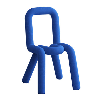 Designer Style Velvet Curved Side Chair Matte Finish Open Back Dining Chair Blue 1 Piece Clearhalo ' kitchen&dining_furn' 'Dining Chairs' 'Dining Tables & Seating' 'dining_chair' 'furn' 'furn_dining_chair' 'Furniture' 'furniture_dining_chair' 'Kitchen & Dining Furniture' 'kitchen' 4524081