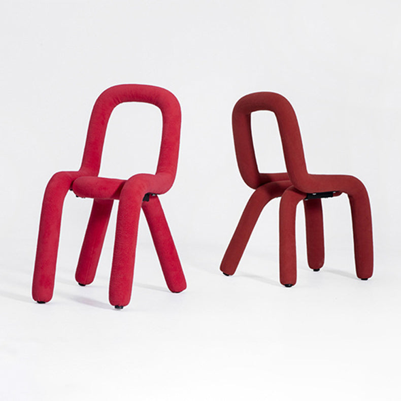 Designer Style Velvet Curved Side Chair Matte Finish Open Back Dining Chair Clearhalo ' kitchen&dining_furn' 'Dining Chairs' 'Dining Tables & Seating' 'dining_chair' 'furn' 'furn_dining_chair' 'Furniture' 'furniture_dining_chair' 'Kitchen & Dining Furniture' 'kitchen' 4524086