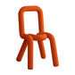 Designer Style Velvet Curved Side Chair Matte Finish Open Back Dining Chair Orange 1 Piece Clearhalo ' kitchen&dining_furn' 'Dining Chairs' 'Dining Tables & Seating' 'dining_chair' 'furn' 'furn_dining_chair' 'Furniture' 'furniture_dining_chair' 'Kitchen & Dining Furniture' 'kitchen' 4524090