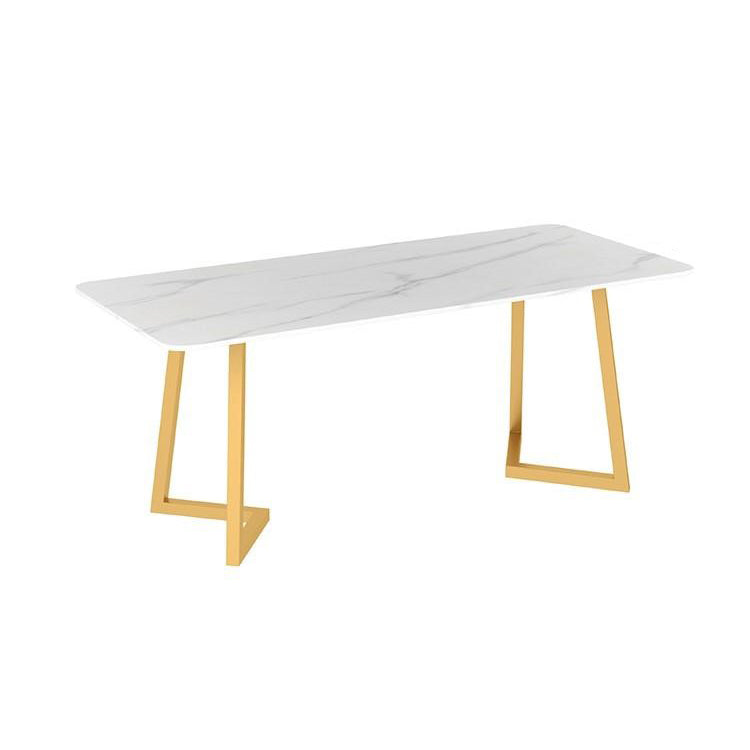 1/2/5/7 Pcs Metal Glam Style Dining Room Set with Rectangle Table Dinette Set Clearhalo 'Dining Room Sets' 'Dining Tables & Seating' 'dining_room_set' 'furn' 'furn_dining_room_set' 'Furniture' 'furniture_dining_room_set' 'Kitchen & Dining Furniture' 'kitchen&dining_furn' 'kitchen' 4524095