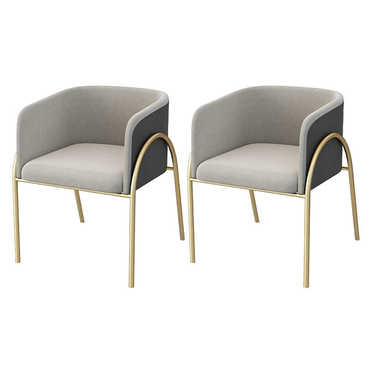 1/2/5/7 Pcs Metal Glam Style Dining Room Set with Rectangle Table Dinette Set 2 Black-White Chairs Clearhalo 'Dining Room Sets' 'Dining Tables & Seating' 'dining_room_set' 'furn' 'furn_dining_room_set' 'Furniture' 'furniture_dining_room_set' 'Kitchen & Dining Furniture' 'kitchen&dining_furn' 'kitchen' 4524096