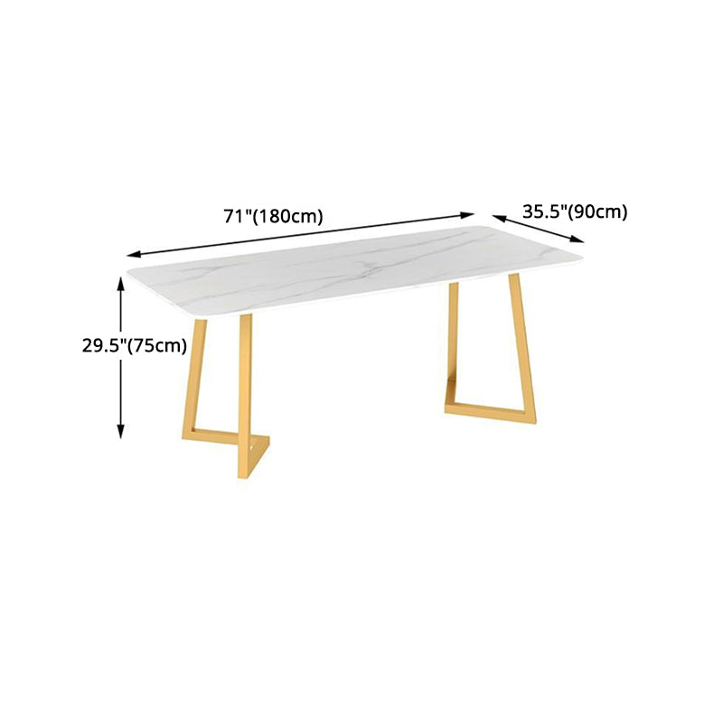 1/2/5/7 Pcs Metal Glam Style Dining Room Set with Rectangle Table Dinette Set Clearhalo 'Dining Room Sets' 'Dining Tables & Seating' 'dining_room_set' 'furn' 'furn_dining_room_set' 'Furniture' 'furniture_dining_room_set' 'Kitchen & Dining Furniture' 'kitchen&dining_furn' 'kitchen' 4524107