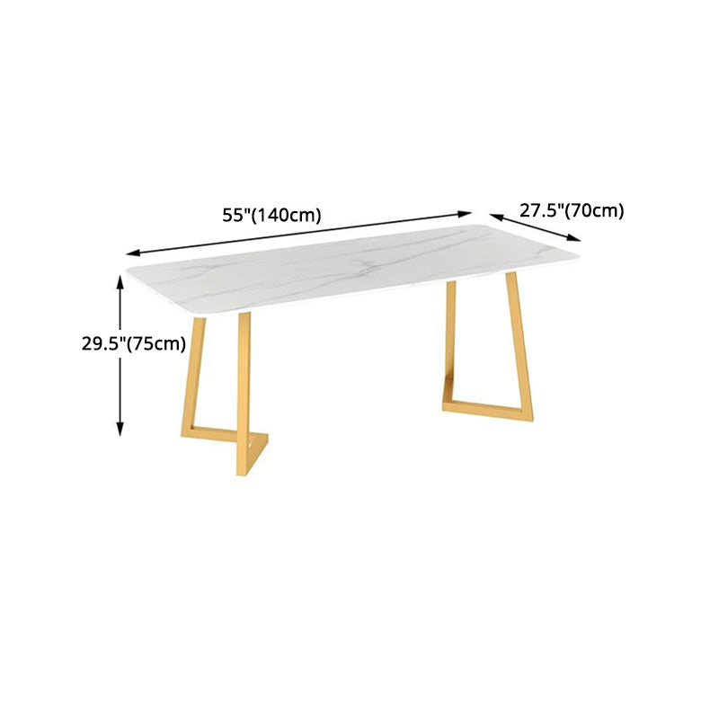 1/2/5/7 Pcs Metal Glam Style Dining Room Set with Rectangle Table Dinette Set Clearhalo 'Dining Room Sets' 'Dining Tables & Seating' 'dining_room_set' 'furn' 'furn_dining_room_set' 'Furniture' 'furniture_dining_room_set' 'Kitchen & Dining Furniture' 'kitchen&dining_furn' 'kitchen' 4524109