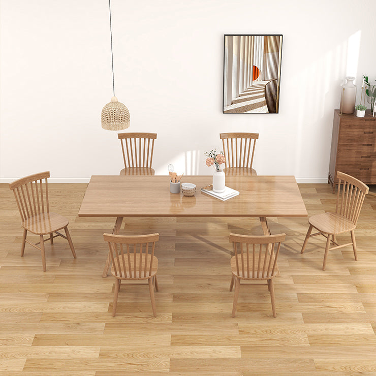 1/2/7 Pcs Pine Wood Modern Dining Room Set with Wooden Table and Chairs Dinette Set Clearhalo 'Dining Room Sets' 'Dining Tables & Seating' 'dining_room_set' 'furn' 'furn_dining_room_set' 'Furniture' 'furniture_dining_room_set' 'Kitchen & Dining Furniture' 'kitchen&dining_furn' 'kitchen' 4524126