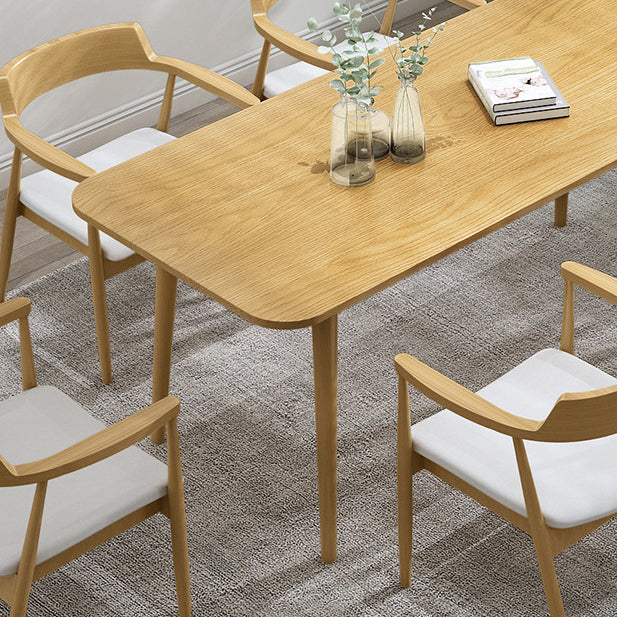 1/2/4/5/7 Pcs Pine Wood Modern Dining Set with Rectangle Table Dinette Set Clearhalo 'Dining Room Sets' 'Dining Tables & Seating' 'dining_room_set' 'furn' 'furn_dining_room_set' 'Furniture' 'furniture_dining_room_set' 'Kitchen & Dining Furniture' 'kitchen&dining_furn' 'kitchen' 4524149