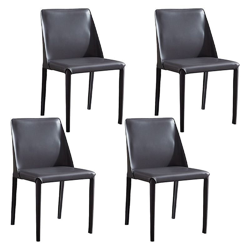 Contemporary 1/4/5/6 Pieces Dining Set Black Rectangle Dining Table Set 4 Grey Chairs Clearhalo 'Dining Room Sets' 'Dining Tables & Seating' 'dining_room_set' 'furn' 'furn_dining_room_set' 'Furniture' 'furniture_dining_room_set' 'Kitchen & Dining Furniture' 'kitchen&dining_furn' 'kitchen' 4524164