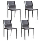 Contemporary 1/4/5/6 Pieces Dining Set Black Rectangle Dining Table Set 4 Light Grey Chairs Clearhalo 'Dining Room Sets' 'Dining Tables & Seating' 'dining_room_set' 'furn' 'furn_dining_room_set' 'Furniture' 'furniture_dining_room_set' 'Kitchen & Dining Furniture' 'kitchen&dining_furn' 'kitchen' 4524166