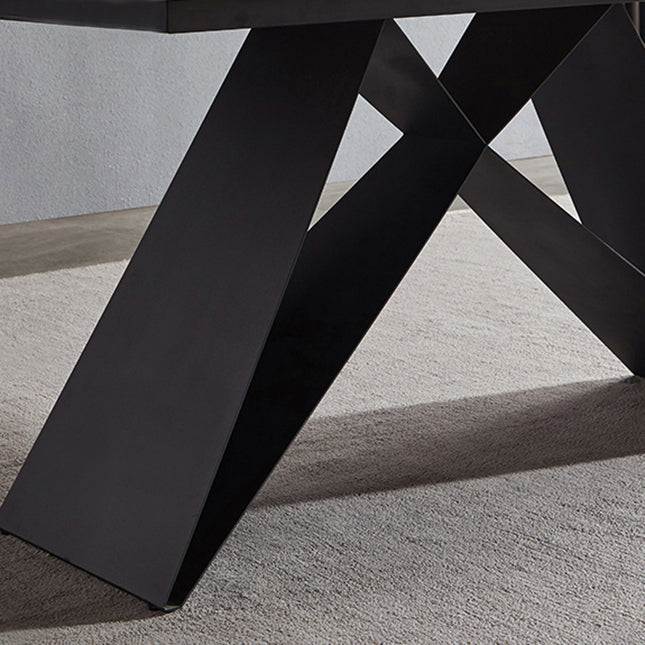 Contemporary 1/4/5/6 Pieces Dining Set Black Rectangle Dining Table Set Clearhalo 'Dining Room Sets' 'Dining Tables & Seating' 'dining_room_set' 'furn' 'furn_dining_room_set' 'Furniture' 'furniture_dining_room_set' 'Kitchen & Dining Furniture' 'kitchen&dining_furn' 'kitchen' 4524171