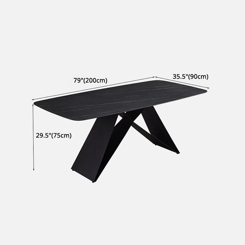 Contemporary 1/4/5/6 Pieces Dining Set Black Rectangle Dining Table Set Clearhalo 'Dining Room Sets' 'Dining Tables & Seating' 'dining_room_set' 'furn' 'furn_dining_room_set' 'Furniture' 'furniture_dining_room_set' 'Kitchen & Dining Furniture' 'kitchen&dining_furn' 'kitchen' 4524177