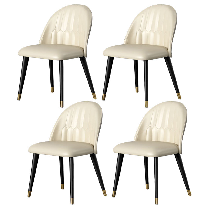 1/4/7 Pcs Metal Modern Dining Room Set with Round Table and Metal Legs Dining Set 4 White Chairs Clearhalo 'Dining Room Sets' 'Dining Tables & Seating' 'dining_room_set' 'furn' 'furn_dining_room_set' 'Furniture' 'furniture_dining_room_set' 'Kitchen & Dining Furniture' 'kitchen&dining_furn' 'kitchen' 4524202