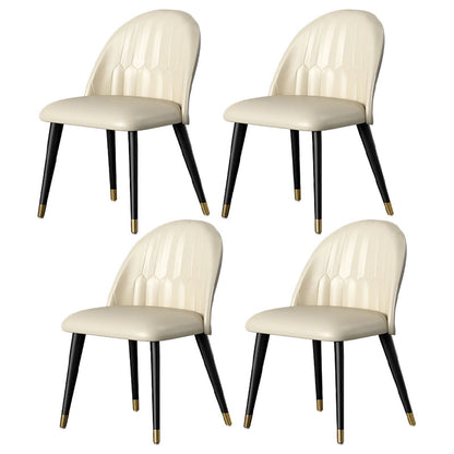 1/4/7 Pcs Metal Modern Dining Room Set with Round Table and Metal Legs Dining Set 4 White Chairs Clearhalo 'Dining Room Sets' 'Dining Tables & Seating' 'dining_room_set' 'furn' 'furn_dining_room_set' 'Furniture' 'furniture_dining_room_set' 'Kitchen & Dining Furniture' 'kitchen&dining_furn' 'kitchen' 4524202