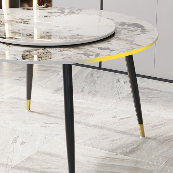 1/4/7 Pcs Metal Modern Dining Room Set with Round Table and Metal Legs Dining Set Clearhalo 'Dining Room Sets' 'Dining Tables & Seating' 'dining_room_set' 'furn' 'furn_dining_room_set' 'Furniture' 'furniture_dining_room_set' 'Kitchen & Dining Furniture' 'kitchen&dining_furn' 'kitchen' 4524205