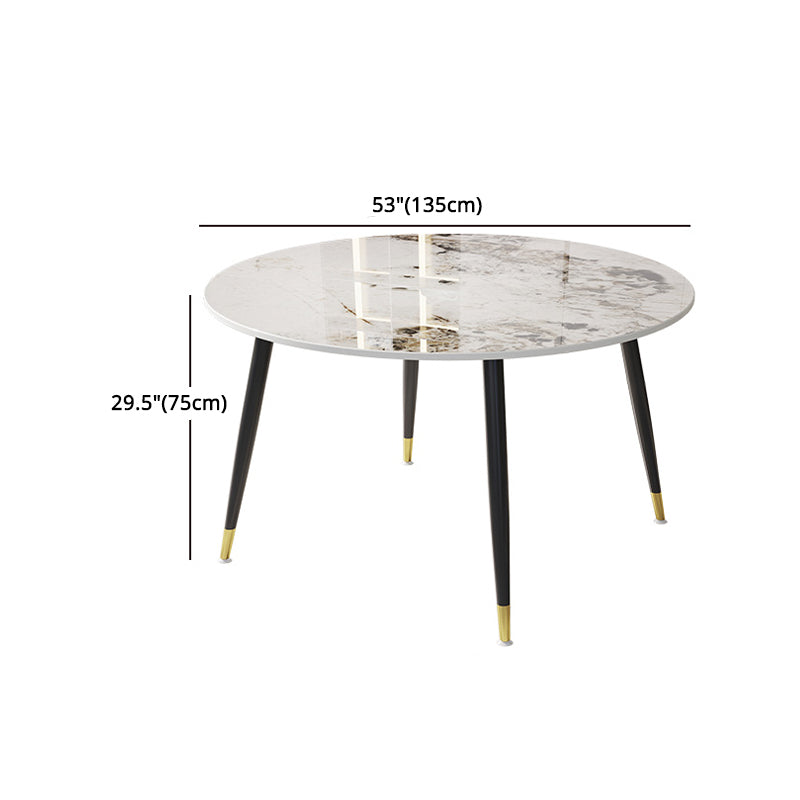 1/4/7 Pcs Metal Modern Dining Room Set with Round Table and Metal Legs Dining Set Clearhalo 'Dining Room Sets' 'Dining Tables & Seating' 'dining_room_set' 'furn' 'furn_dining_room_set' 'Furniture' 'furniture_dining_room_set' 'Kitchen & Dining Furniture' 'kitchen&dining_furn' 'kitchen' 4524212