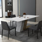 Contemporary 1/2/3/4/5/6/7 Pieces Dining Set Rectangle Dining Table Set 5 Pieces: Table, 4 Chairs Clearhalo 'Dining Room Sets' 'Dining Tables & Seating' 'dining_room_set' 'furn' 'furn_dining_room_set' 'Furniture' 'furniture_dining_room_set' 'Kitchen & Dining Furniture' 'kitchen&dining_furn' 'kitchen' 4524215