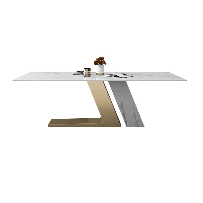 Contemporary 1/2/3/4/5/6/7 Pieces Dining Set Rectangle Dining Table Set White 70.9"L x 35.4"W Clearhalo 'Dining Room Sets' 'Dining Tables & Seating' 'dining_room_set' 'furn' 'furn_dining_room_set' 'Furniture' 'furniture_dining_room_set' 'Kitchen & Dining Furniture' 'kitchen&dining_furn' 'kitchen' 4524216