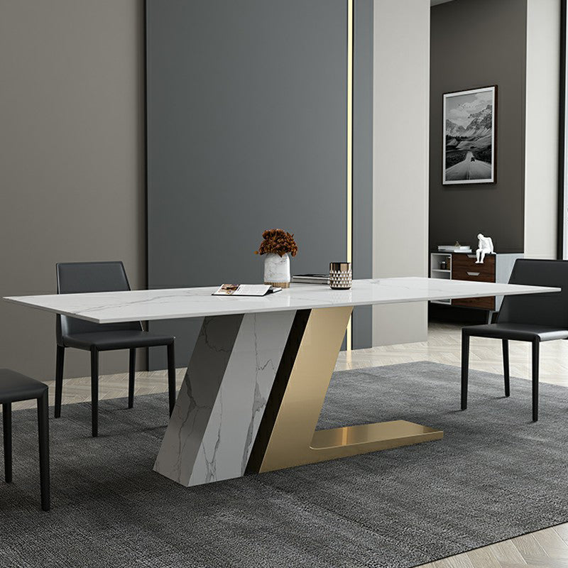 Contemporary 1/2/3/4/5/6/7 Pieces Dining Set Rectangle Dining Table Set 4 Pieces: Table, 3 Chairs Clearhalo 'Dining Room Sets' 'Dining Tables & Seating' 'dining_room_set' 'furn' 'furn_dining_room_set' 'Furniture' 'furniture_dining_room_set' 'Kitchen & Dining Furniture' 'kitchen&dining_furn' 'kitchen' 4524217