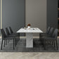 Contemporary 1/2/3/4/5/6/7 Pieces Dining Set Rectangle Dining Table Set 7 Pieces: Table, 6 Chairs Clearhalo 'Dining Room Sets' 'Dining Tables & Seating' 'dining_room_set' 'furn' 'furn_dining_room_set' 'Furniture' 'furniture_dining_room_set' 'Kitchen & Dining Furniture' 'kitchen&dining_furn' 'kitchen' 4524219