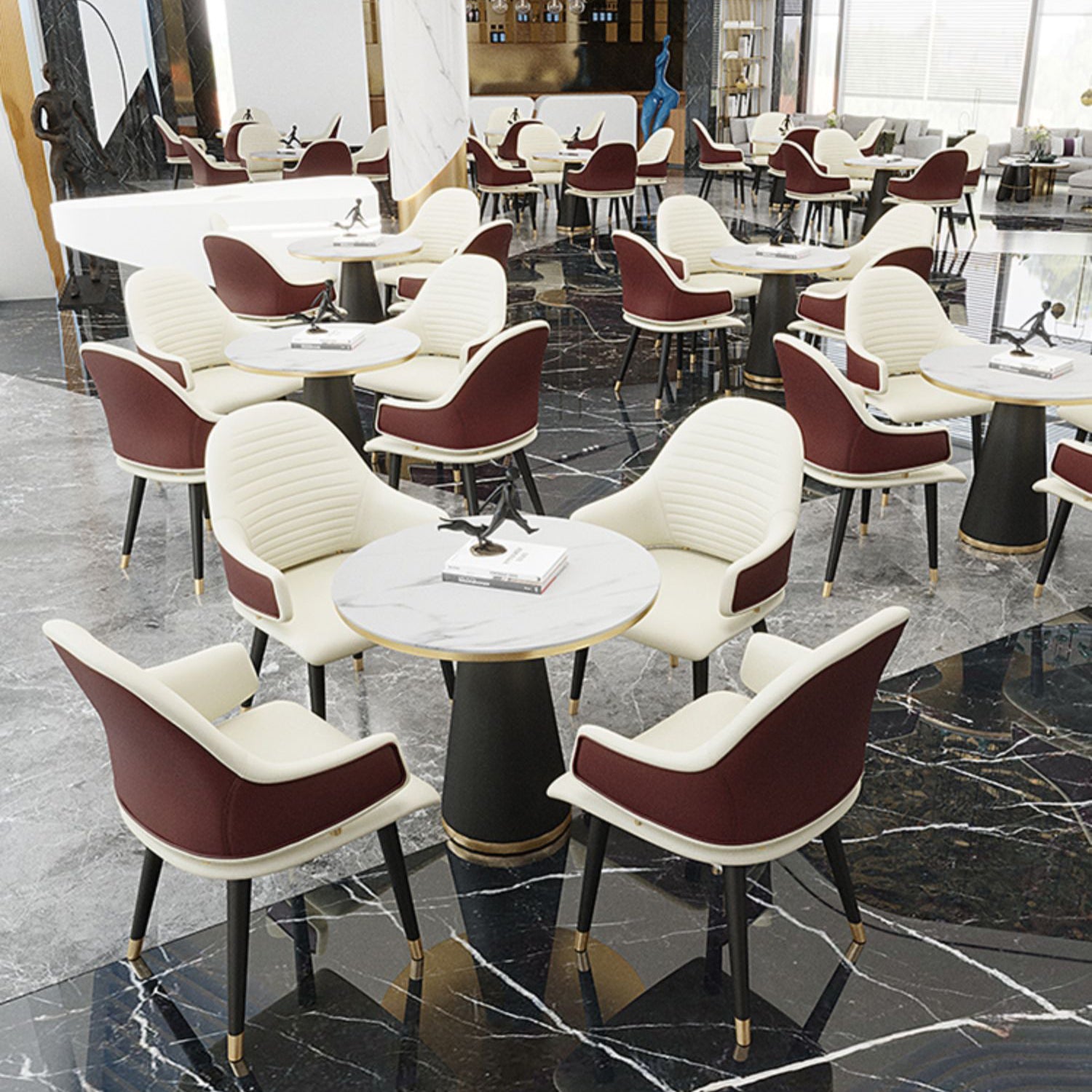 Glam Style 1/5 Pieces Dining Set Sintered Stone Dining Table Set for Home Use Clearhalo 'Dining Room Sets' 'Dining Tables & Seating' 'dining_room_set' 'furn' 'furn_dining_room_set' 'Furniture' 'furniture_dining_room_set' 'Kitchen & Dining Furniture' 'kitchen&dining_furn' 'kitchen' 4524238