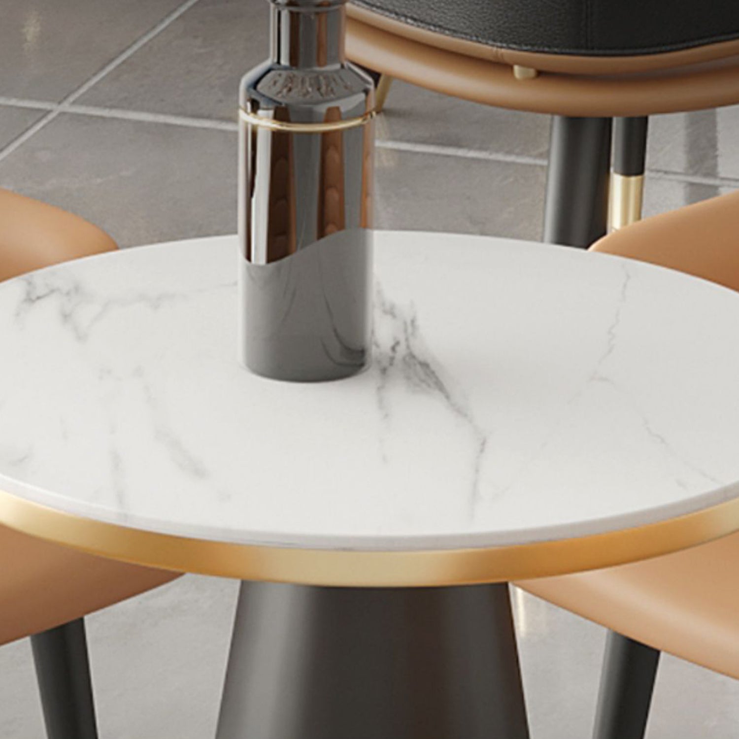 Glam Style 1/5 Pieces Dining Set Sintered Stone Dining Table Set for Home Use Clearhalo 'Dining Room Sets' 'Dining Tables & Seating' 'dining_room_set' 'furn' 'furn_dining_room_set' 'Furniture' 'furniture_dining_room_set' 'Kitchen & Dining Furniture' 'kitchen&dining_furn' 'kitchen' 4524243