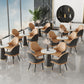 Glam Style 1/5 Pieces Dining Set Sintered Stone Dining Table Set for Home Use Clearhalo 'Dining Room Sets' 'Dining Tables & Seating' 'dining_room_set' 'furn' 'furn_dining_room_set' 'Furniture' 'furniture_dining_room_set' 'Kitchen & Dining Furniture' 'kitchen&dining_furn' 'kitchen' 4524250