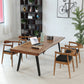 Industrial 1/2/5/7/9 Pieces Dining Set Solid Wood Dining Table with Chairs Clearhalo 'Dining Room Sets' 'Dining Tables & Seating' 'dining_room_set' 'furn' 'furn_dining_room_set' 'Furniture' 'furniture_dining_room_set' 'Kitchen & Dining Furniture' 'kitchen&dining_furn' 'kitchen' 4524259