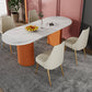 Glam Style 1/2/5/7 Pieces Dining Set Sintered Stone Dining Table for Home Use Clearhalo 'Dining Room Sets' 'Dining Tables & Seating' 'dining_room_set' 'furn' 'furn_dining_room_set' 'Furniture' 'furniture_dining_room_set' 'Kitchen & Dining Furniture' 'kitchen&dining_furn' 'kitchen' 4524286