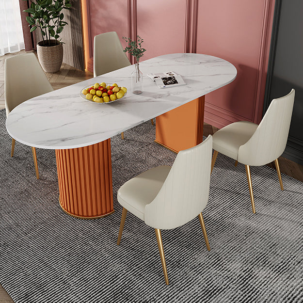 Glam Style 1/2/5/7 Pieces Dining Set Sintered Stone Dining Table for Home Use Clearhalo 'Dining Room Sets' 'Dining Tables & Seating' 'dining_room_set' 'furn' 'furn_dining_room_set' 'Furniture' 'furniture_dining_room_set' 'Kitchen & Dining Furniture' 'kitchen&dining_furn' 'kitchen' 4524286