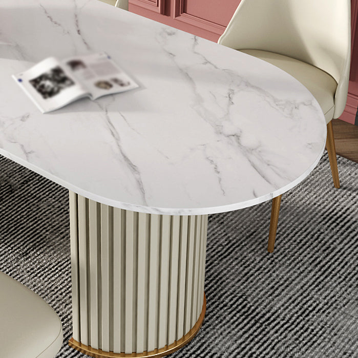 Glam Style 1/2/5/7 Pieces Dining Set Sintered Stone Dining Table for Home Use Clearhalo 'Dining Room Sets' 'Dining Tables & Seating' 'dining_room_set' 'furn' 'furn_dining_room_set' 'Furniture' 'furniture_dining_room_set' 'Kitchen & Dining Furniture' 'kitchen&dining_furn' 'kitchen' 4524290