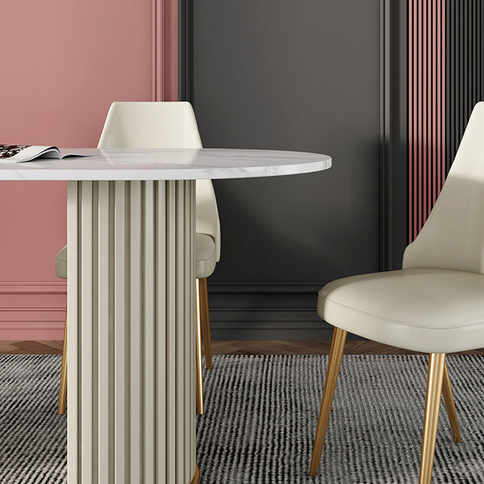 Glam Style 1/2/5/7 Pieces Dining Set Sintered Stone Dining Table for Home Use Clearhalo 'Dining Room Sets' 'Dining Tables & Seating' 'dining_room_set' 'furn' 'furn_dining_room_set' 'Furniture' 'furniture_dining_room_set' 'Kitchen & Dining Furniture' 'kitchen&dining_furn' 'kitchen' 4524291